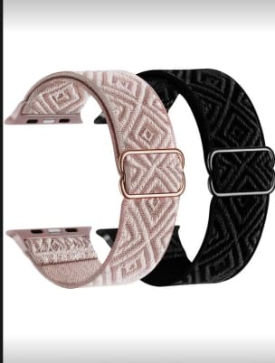 SHEIN Embroidered Smart Watch Strap – Adjustable Woven Watch Band, Fast Delivery in 5 Days