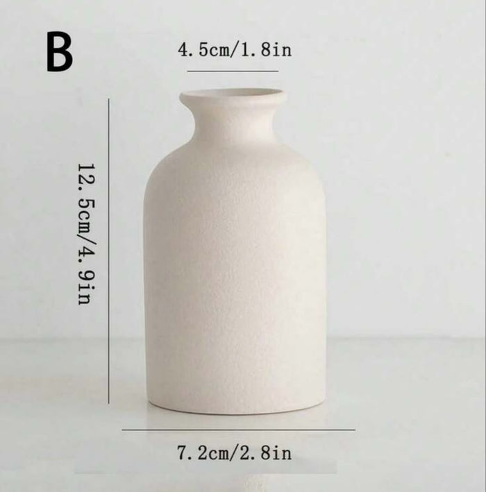 SHEIN Minimal Ceramic Vase – Small Decorative Flower Vase, Fast Delivery in 5 Days