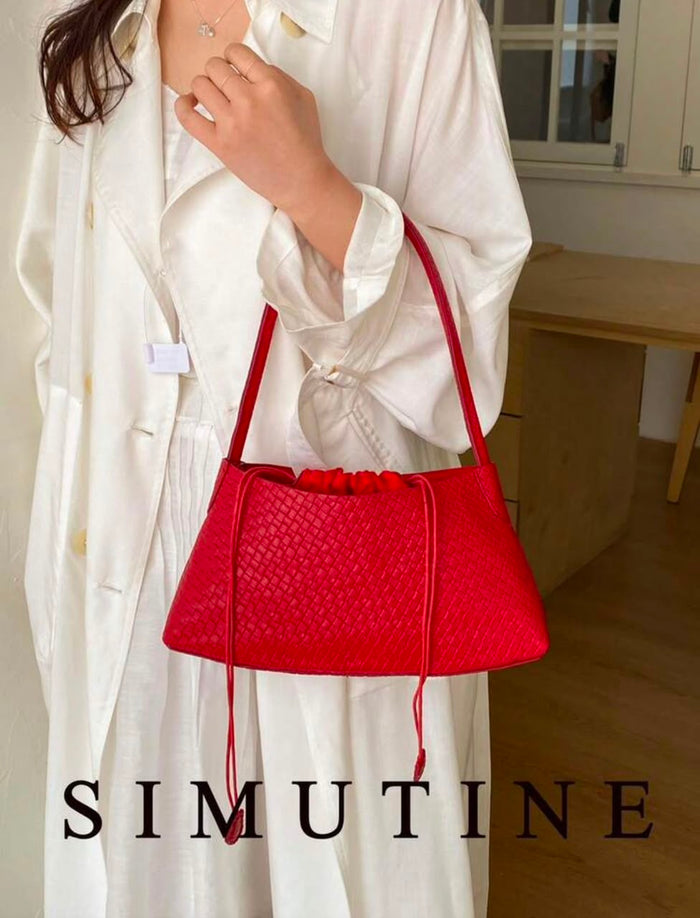 SHEIN Women Red Quilted Shoulder Bag