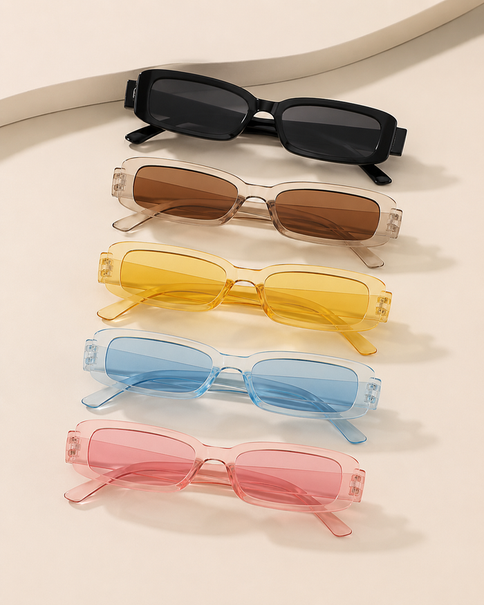 SHEIN Women Slim Rectangle Transparent Sunglasses