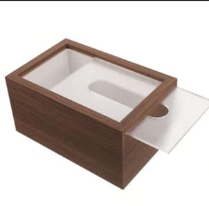 SHEIN Wooden Tissue Box Holder – Rectangular Home Tissue Organizer, Fast Delivery in 5 Days