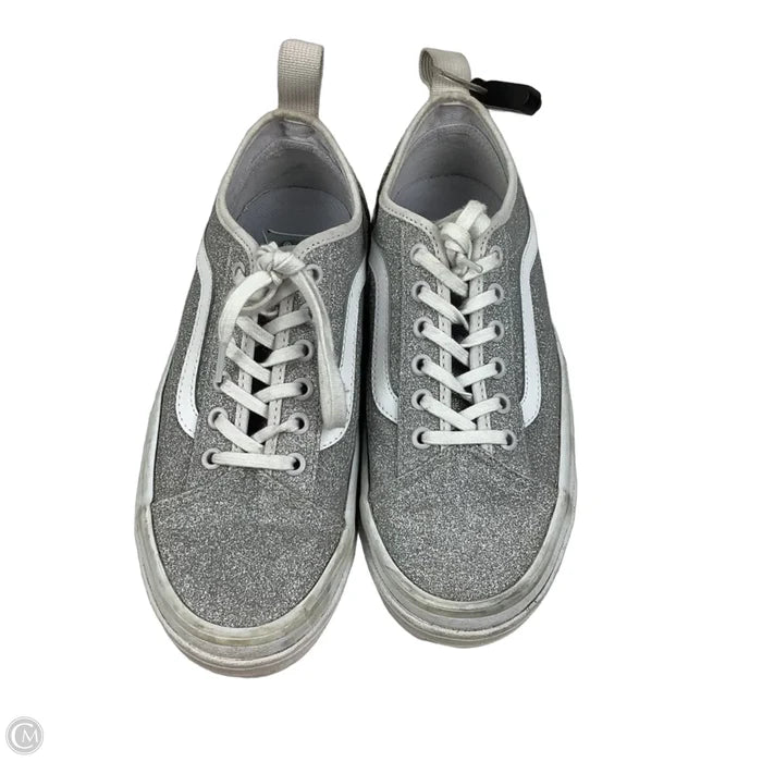Shoes Sneakers By Vans In Silver, Size: 8