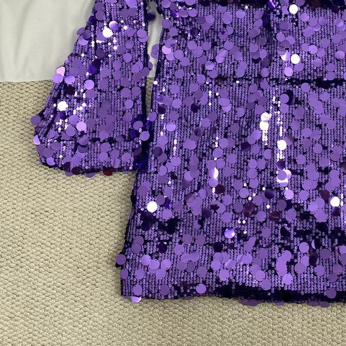 Short Dress With Large Sequins