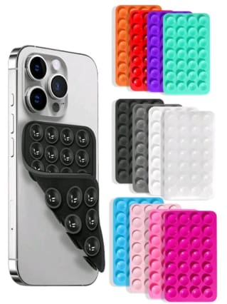 Silicone Suction Phone Mount Pad – Anti Slip Adhesive Phone Holder