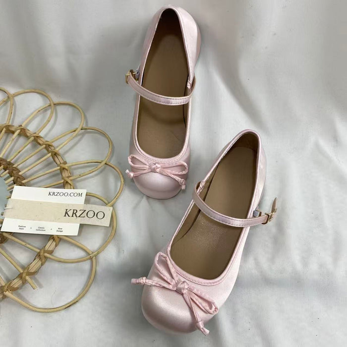 Simple Retro Chunky Heel Mary Jane Shoes