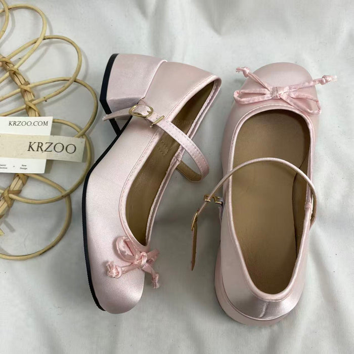 Simple Retro Chunky Heel Mary Jane Shoes