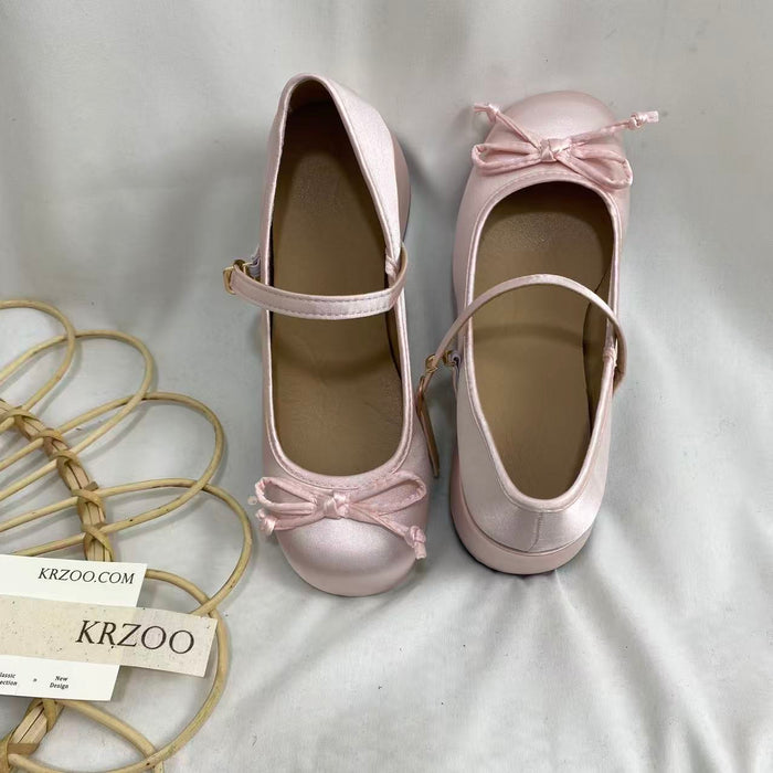 Simple Retro Chunky Heel Mary Jane Shoes