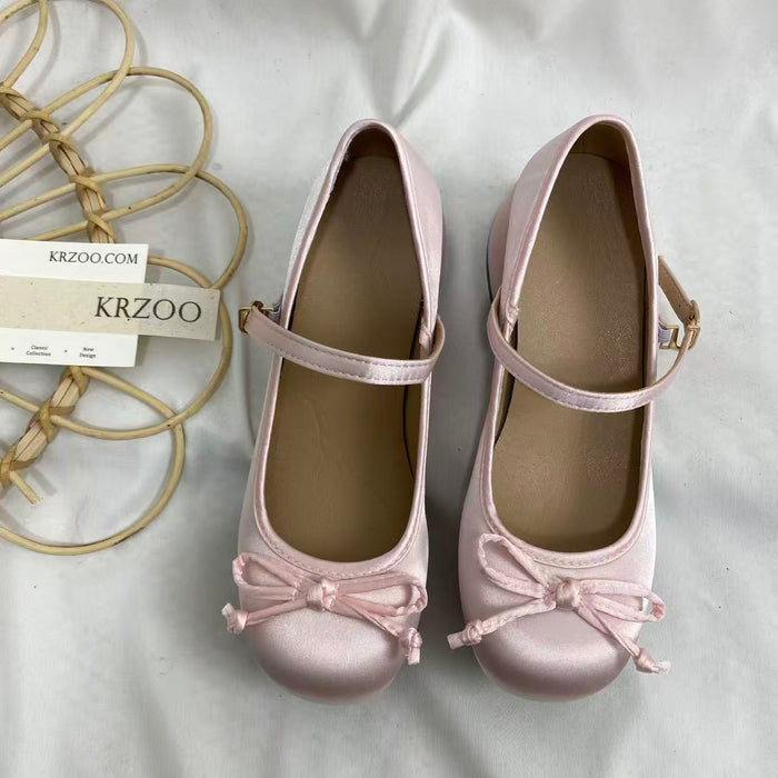 Simple Retro Chunky Heel Mary Jane Shoes
