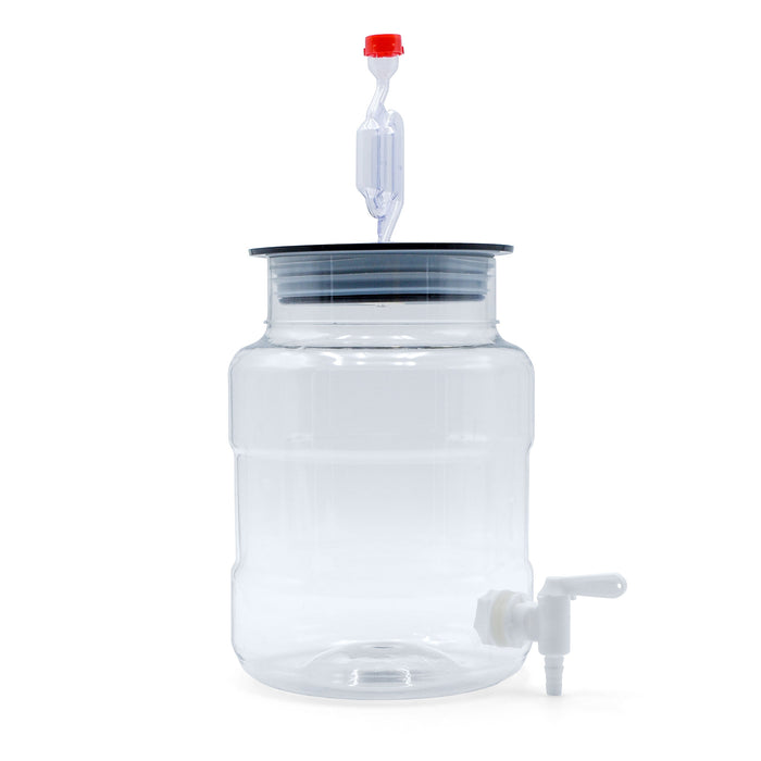 Small Fermenter with Spigot and Bubbler Airlock