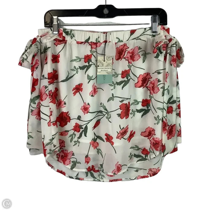 Skirt Midi By Polagram In Floral Print, Size: S