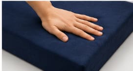 Square Memory Foam Seat Cushion with Cotton Cover – Navy Blue Support Cushion 40 x 40 cm
