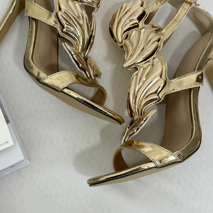 Stiletto Sandals With Metal Wings