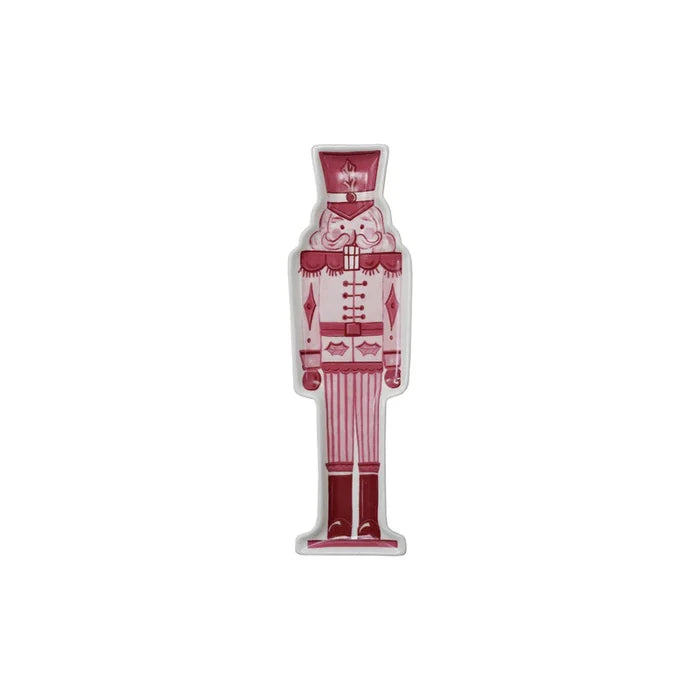 Stoneware Nutcracker Shaped Plate | Pink