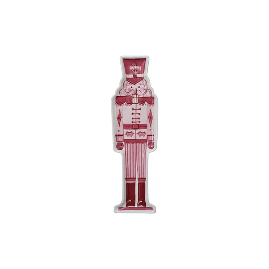 Stoneware Nutcracker Shaped Plate | Pink