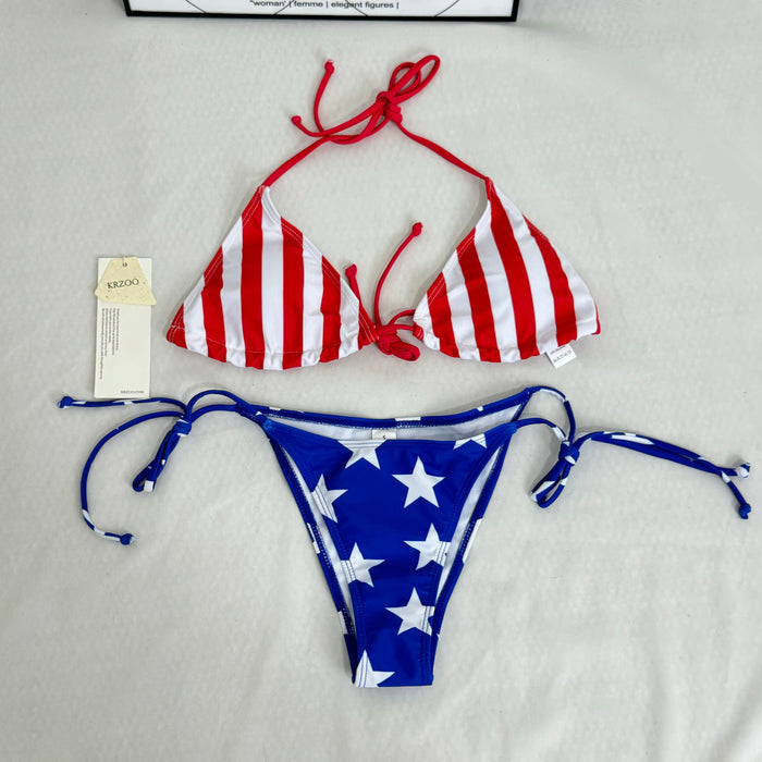 Strappy necked swimming suit