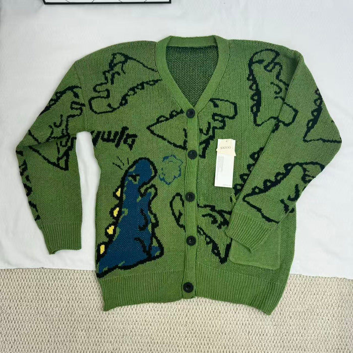 Street Cartoon Cardigan Sweater