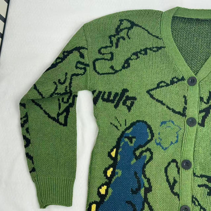 Street Cartoon Cardigan Sweater