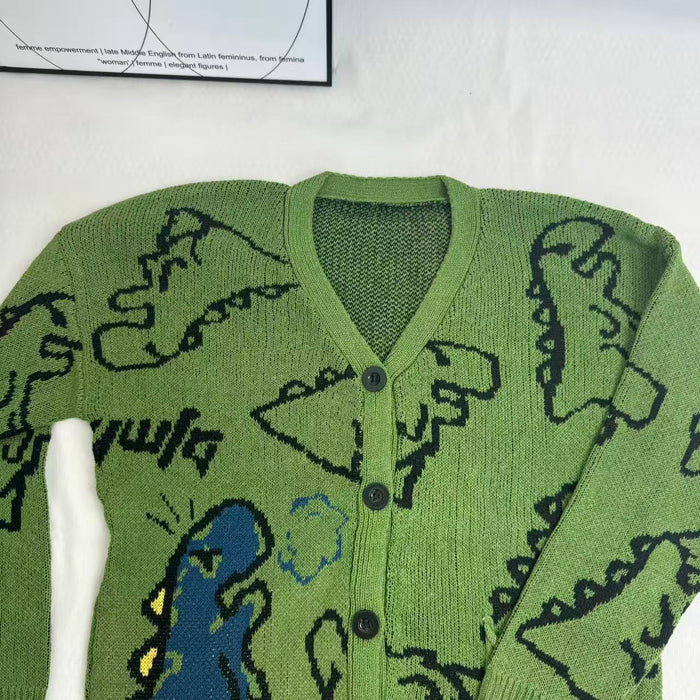 Street Cartoon Cardigan Sweater