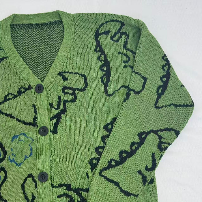 Street Cartoon Cardigan Sweater