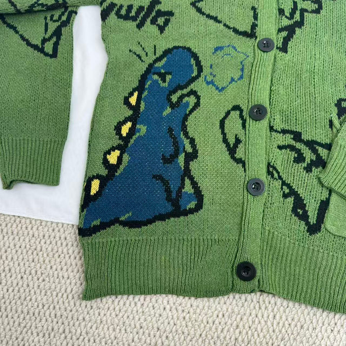 Street Cartoon Cardigan Sweater