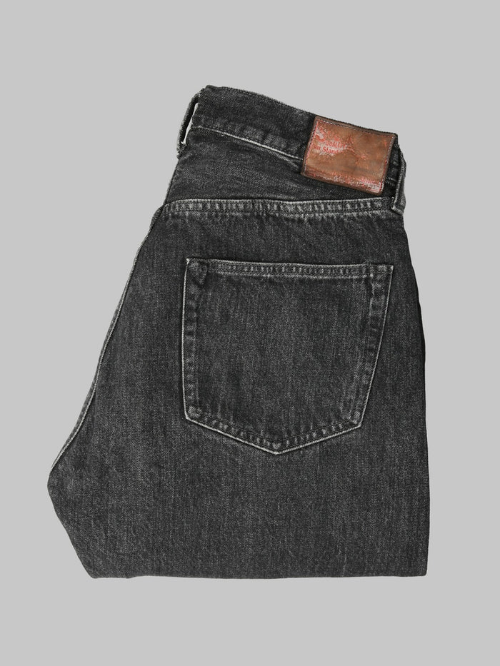 Sugar Cane 1947 Model Hard Wash  Straight Black Jeans