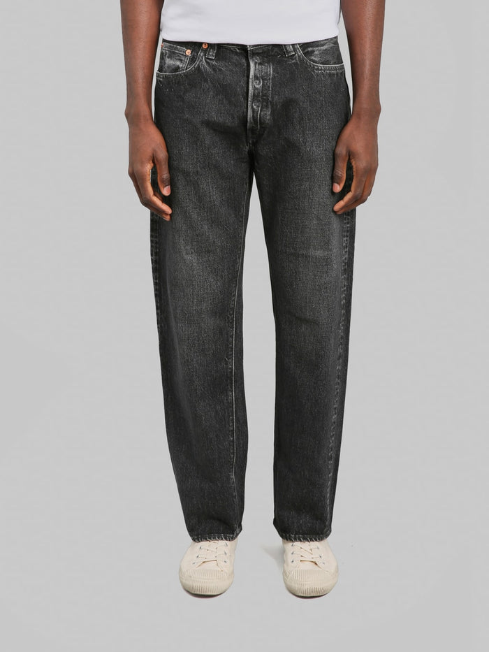 Sugar Cane 1947 Model Hard Wash  Straight Black Jeans front