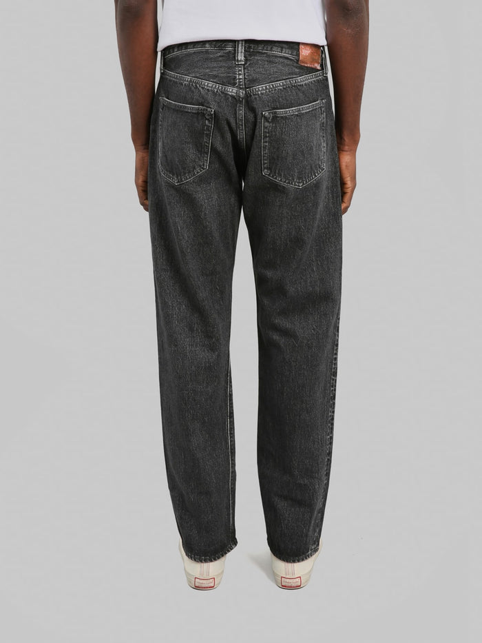 Sugar Cane 1947 Model Hard Wash  Straight Black Jeans back rise
