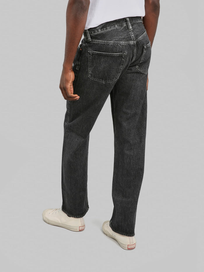 Sugar Cane 1947 Model Hard Wash  Straight Black Jeans back styled