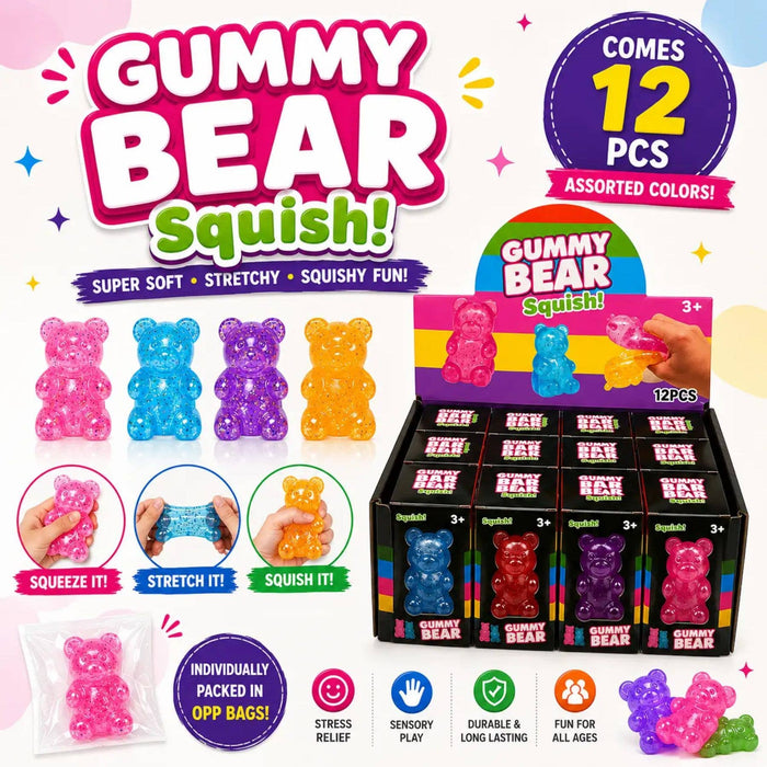 Sugar Squeeze Squishy – Gummy Bear Stress Toy
