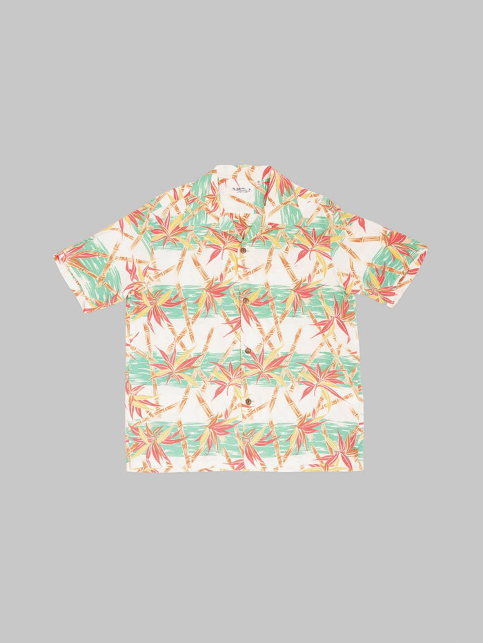 Sun Surf Bamboo Grasslands Hawaiian Shirt Green