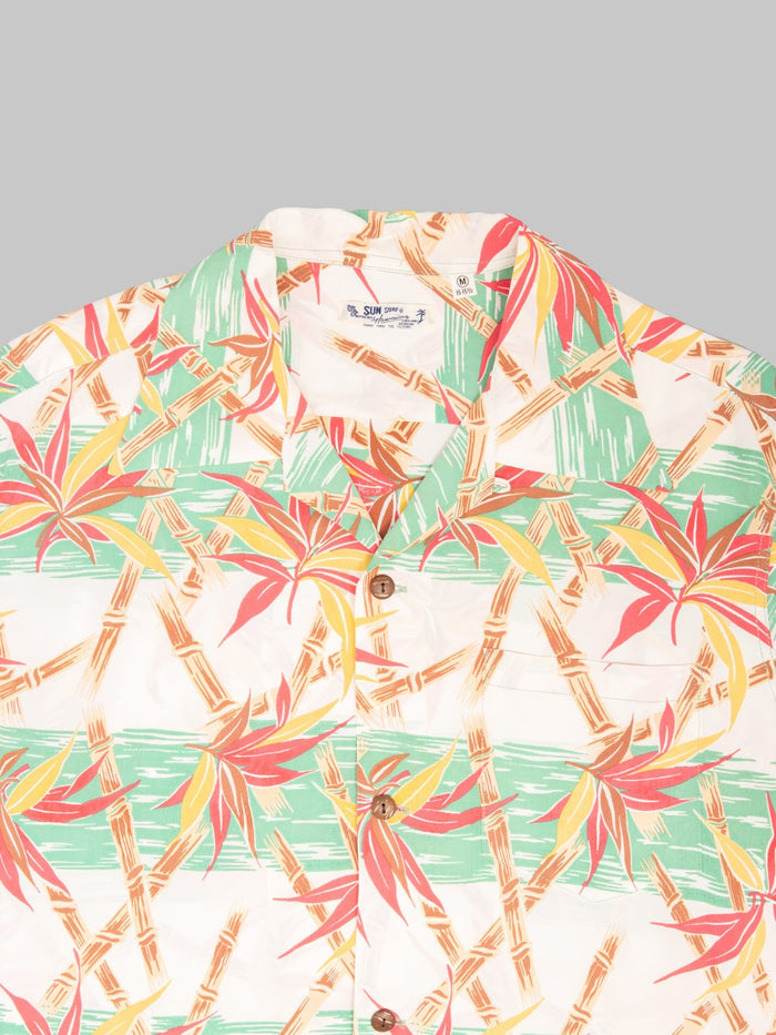 Sun Surf Bamboo Grasslands Hawaiian Shirt Green