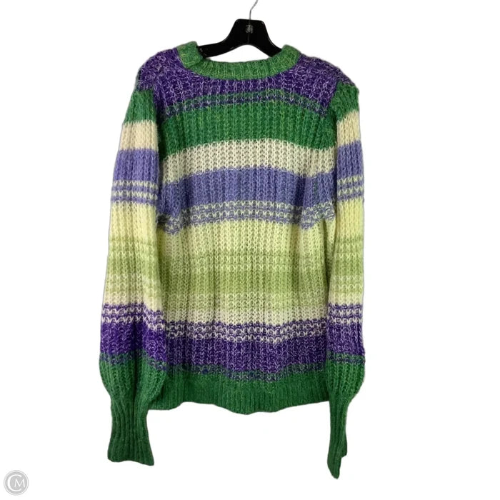 Sweater By Jodifl In Green & Purple, Size: Xl