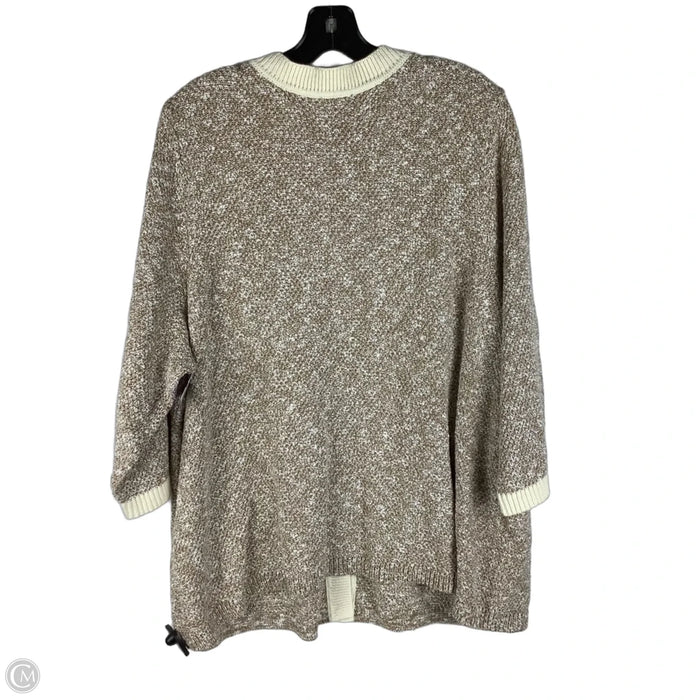 Sweater Cardigan By J. Jill In Tan, Size: 3X
