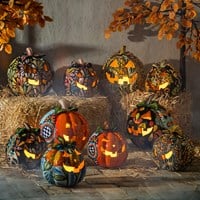 Talavera Jack-O-Lantern Pumpkin -5 DESIGNS