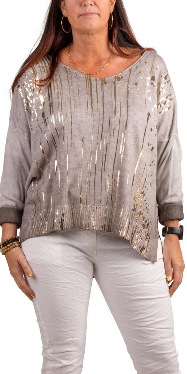 Taupe Oro Knit Sweater