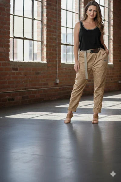 Taupe Pleather Pants