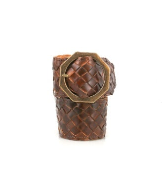 Teak Rustic Dreamweaver Leather Belt