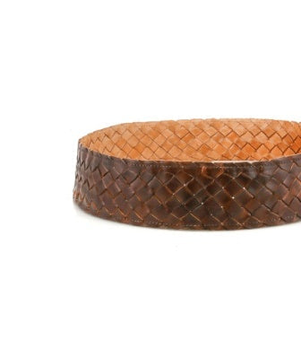 Teak Rustic Dreamweaver Leather Belt