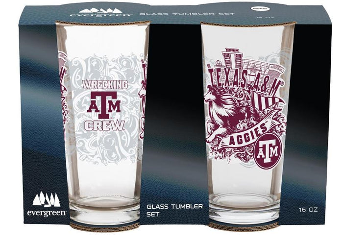 Texas Sports Glass Tumbler Set- 4 Teams