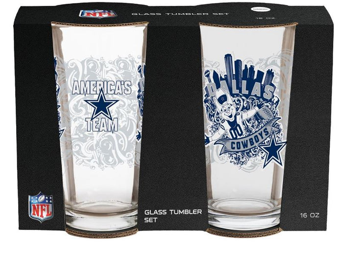 Texas Sports Glass Tumbler Set- 4 Teams