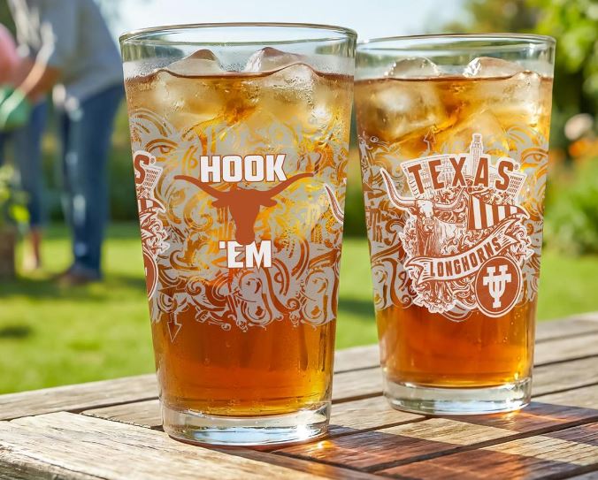Texas Sports Glass Tumbler Set- 4 Teams