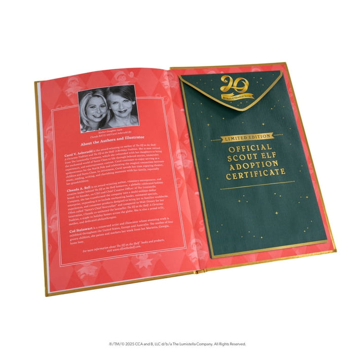 The Elf on the Shelf 20th Anniversary Scout Elf – Boy with Blue Eyes, Posable Christmas Elf and Storybook