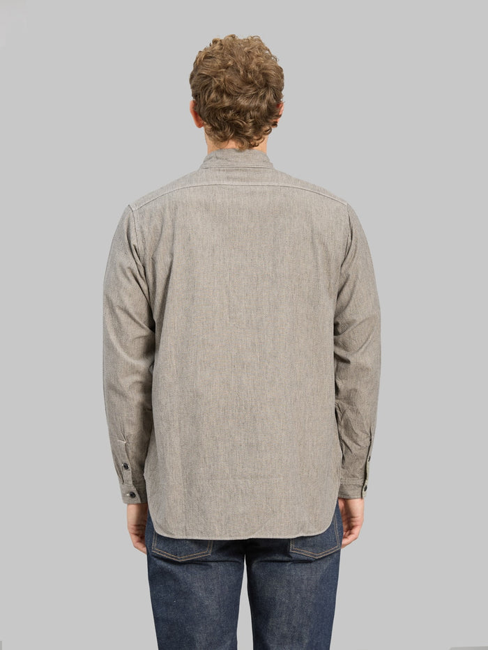 The Rite Stuff Railhead Engineer Selvedge Salt & Pepper Work Shirt Iron Grey