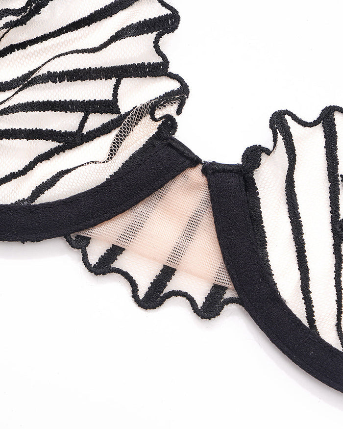 Thin Embroidered Bra