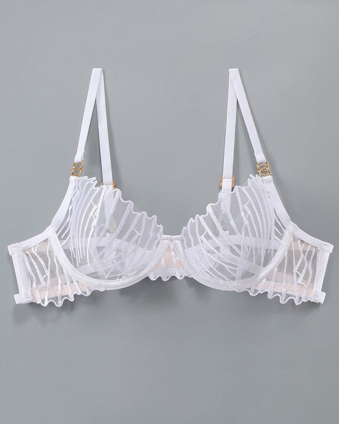 Thin Embroidered Bra