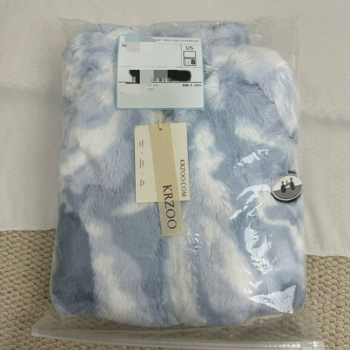 Tie-Dye Gradient Faux Lambswool Padded Jacket