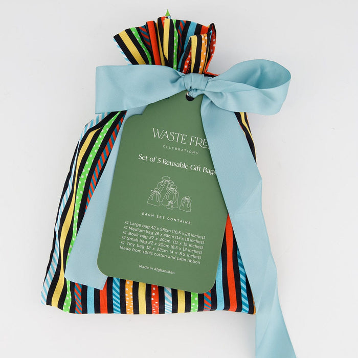 Waste Free Celebrations Time to Party (Reusable Gift Bag Set)