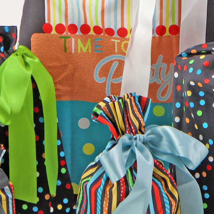 Waste Free Celebrations Time to Party (Reusable Gift Bag Set)