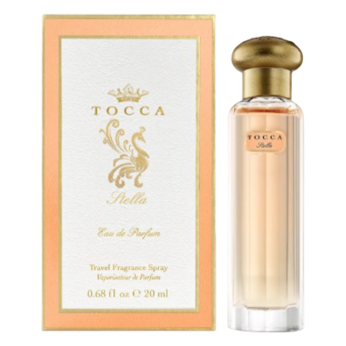 Tocca perfume bottle and packaging on a white background