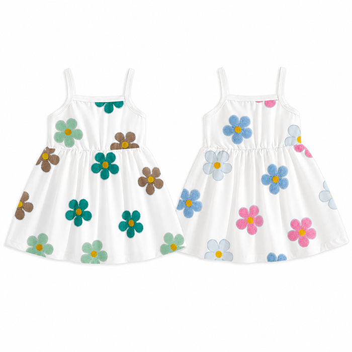 Toddler Girls Floral Print Sleeveless Dress